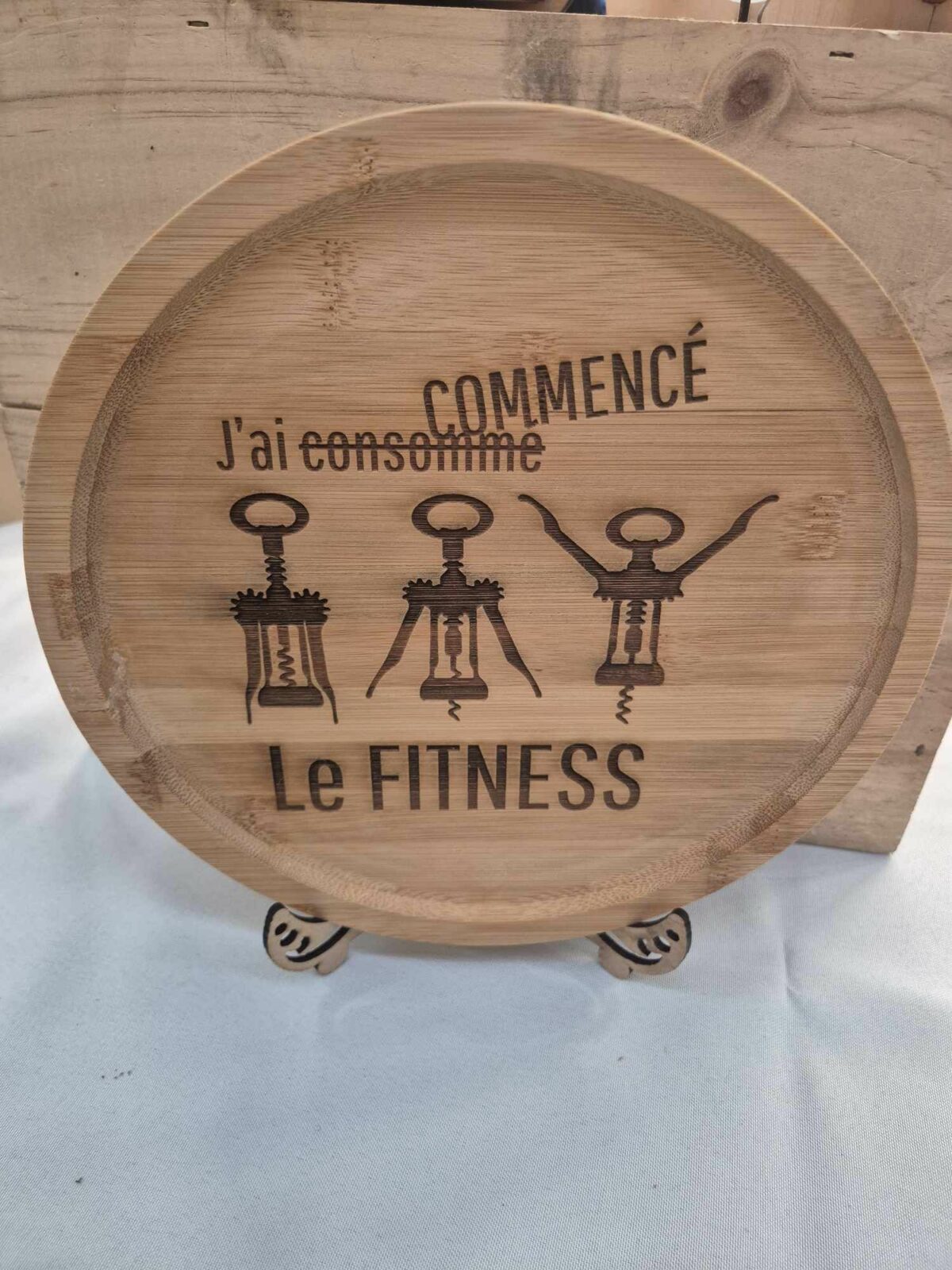 Planche à découper, planche apéritive : Le Fitness