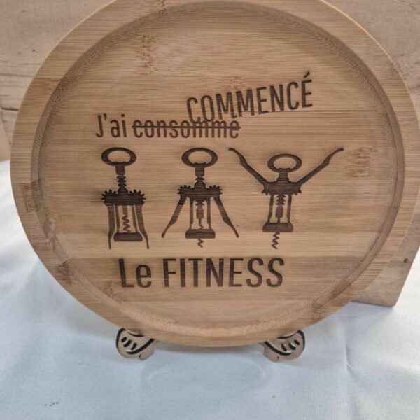 Planche à découper, planche apéritive : Le Fitness