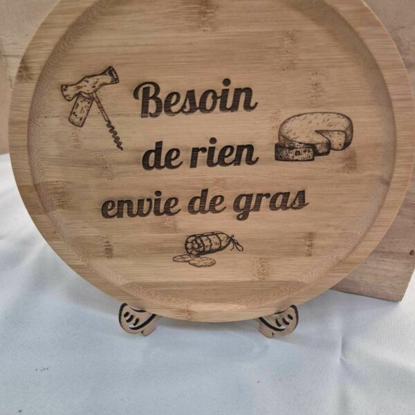 Planche à découper, planche apéritive : Envie de gras